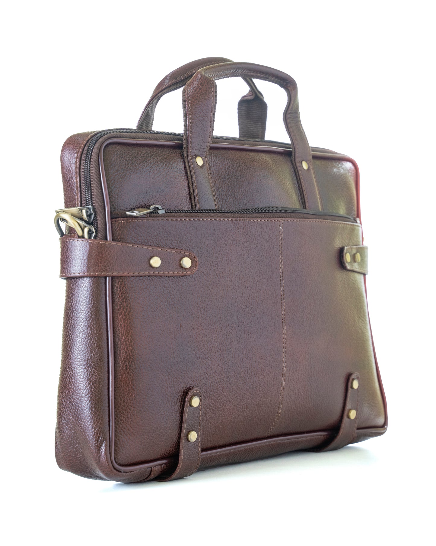Green Hide Stratus Leather Laptop Bag