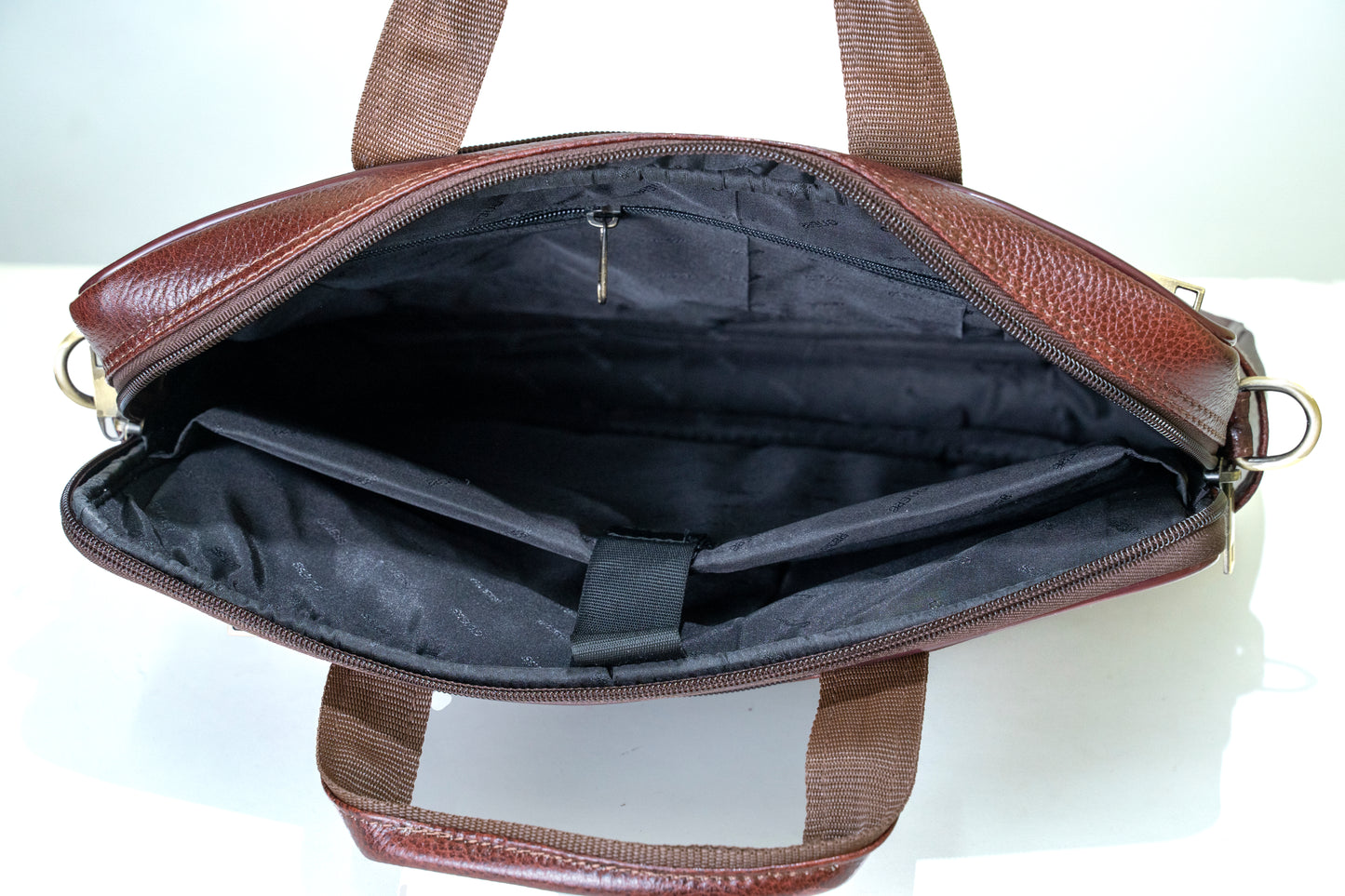 Green Hide Stratus Leather Laptop Bag