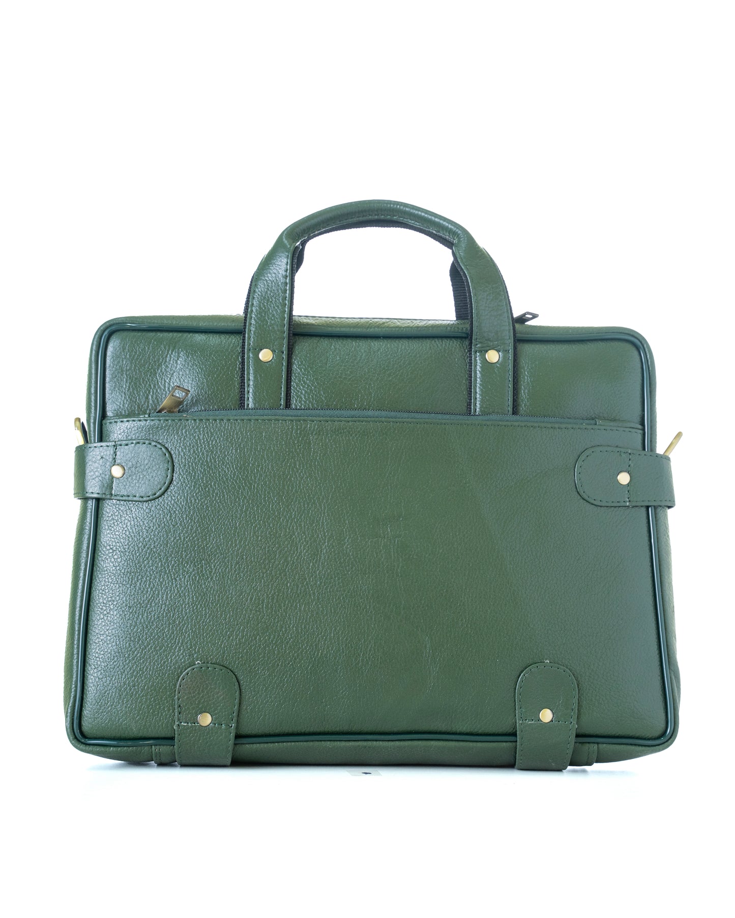 Green Hide Stratus Leather Laptop Bag
