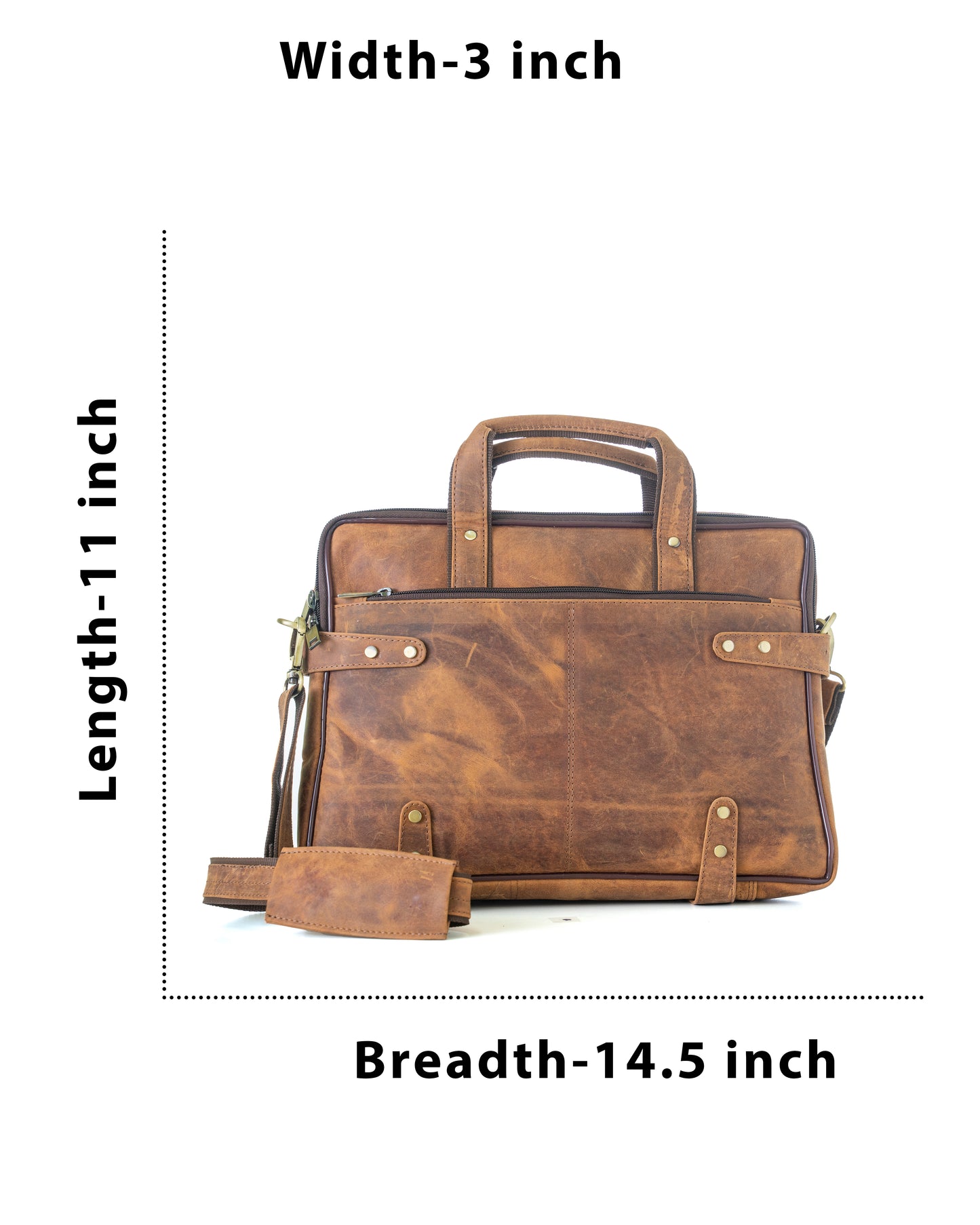 Green Hide Stratus Leather Laptop Bag