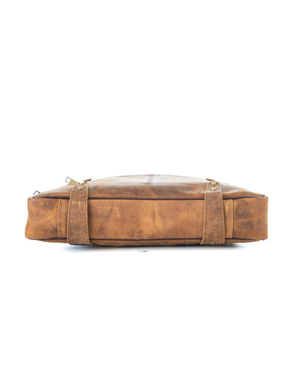 Green Hide Stratus Leather Laptop Bag