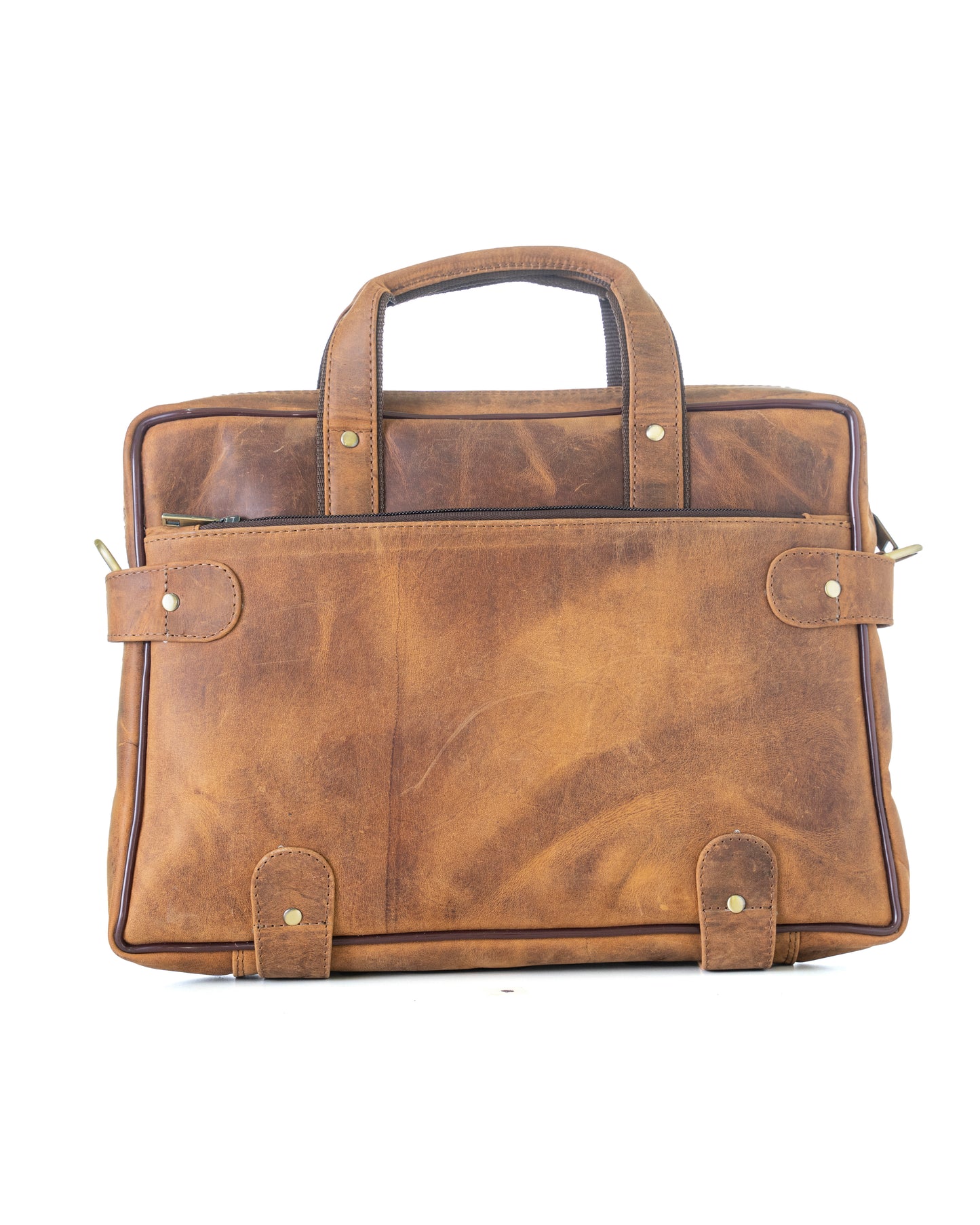 Green Hide Stratus Leather Laptop Bag