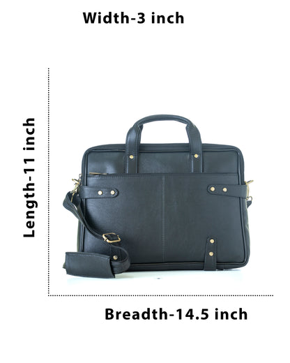 Green Hide Stratus Leather Laptop Bag
