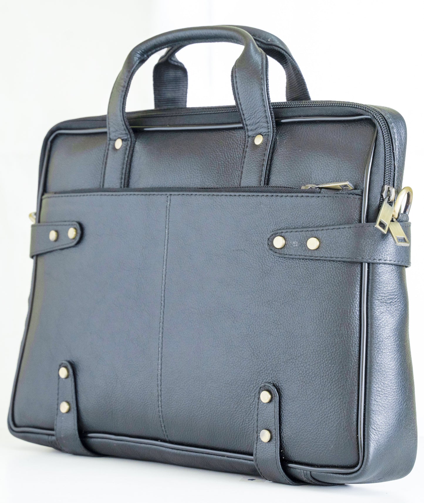 Green Hide Stratus Leather Laptop Bag