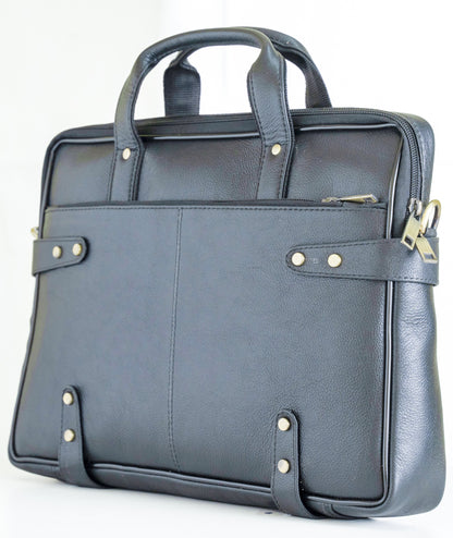 Green Hide Stratus Leather Laptop Bag