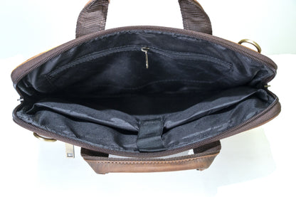 Green Hide Axiom Leather Laptop Bag