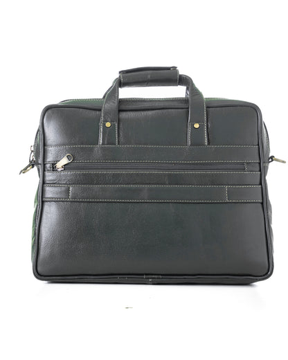 Green Hide Ardor Leather Laptop Bag