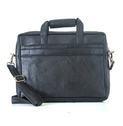 Green Hide Obsidian Leather Laptop Bag