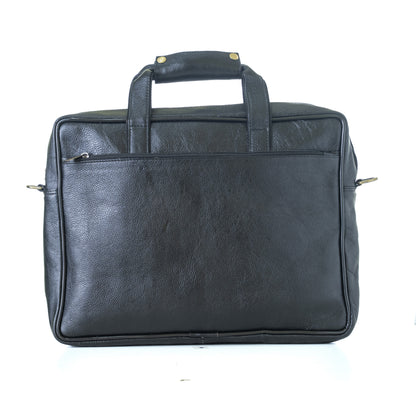 Green Hide Obsidian Leather Laptop Bag