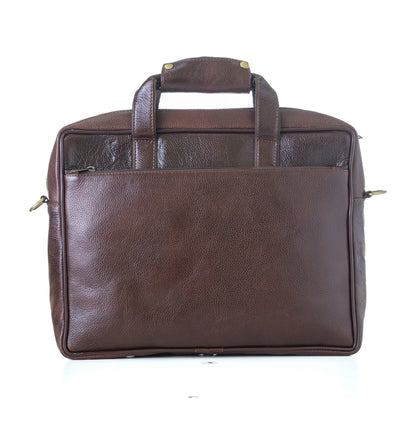 Green Hide Obsidian Leather Laptop Bag