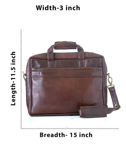 Green Hide Obsidian Leather Laptop Bag