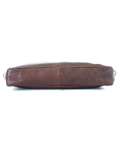 Green Hide Obsidian Leather Laptop Bag