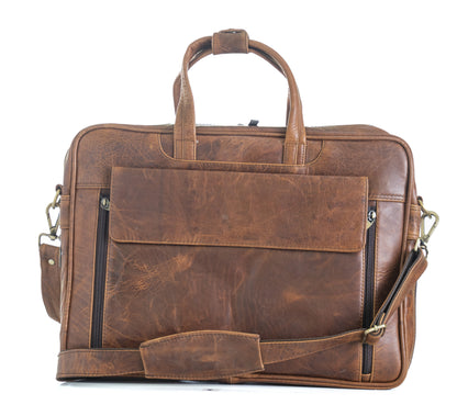 Green Hide Niveus Leather Laptop Bag