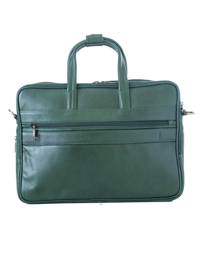 Green Hide Niveus Leather Laptop Bag