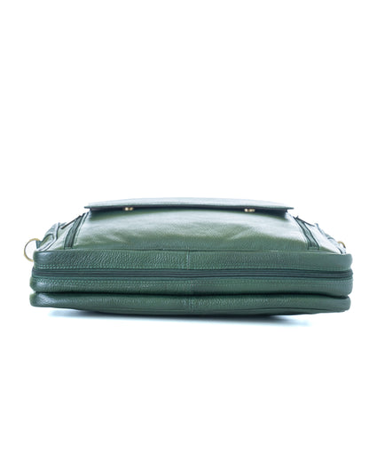 Green Hide Niveus Leather Laptop Bag