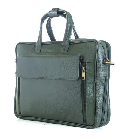 Green Hide Niveus Leather Laptop Bag