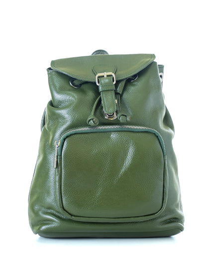 Green Hide Aureo Leather Ladies Backpack