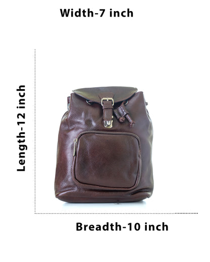 Green Hide Aureo Leather Ladies Backpack