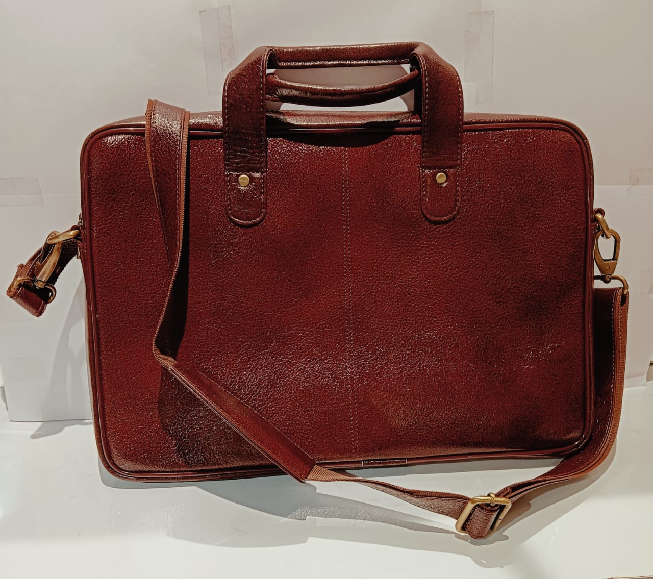 Green Hide Corvek Leather Laptop Bag