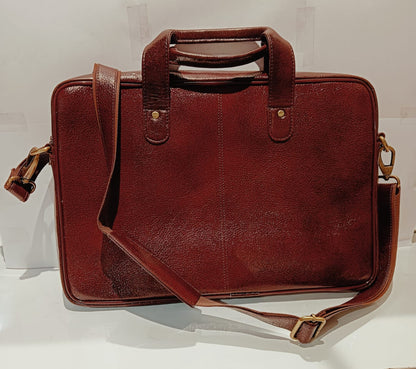 Green Hide Corvek Leather Laptop Bag