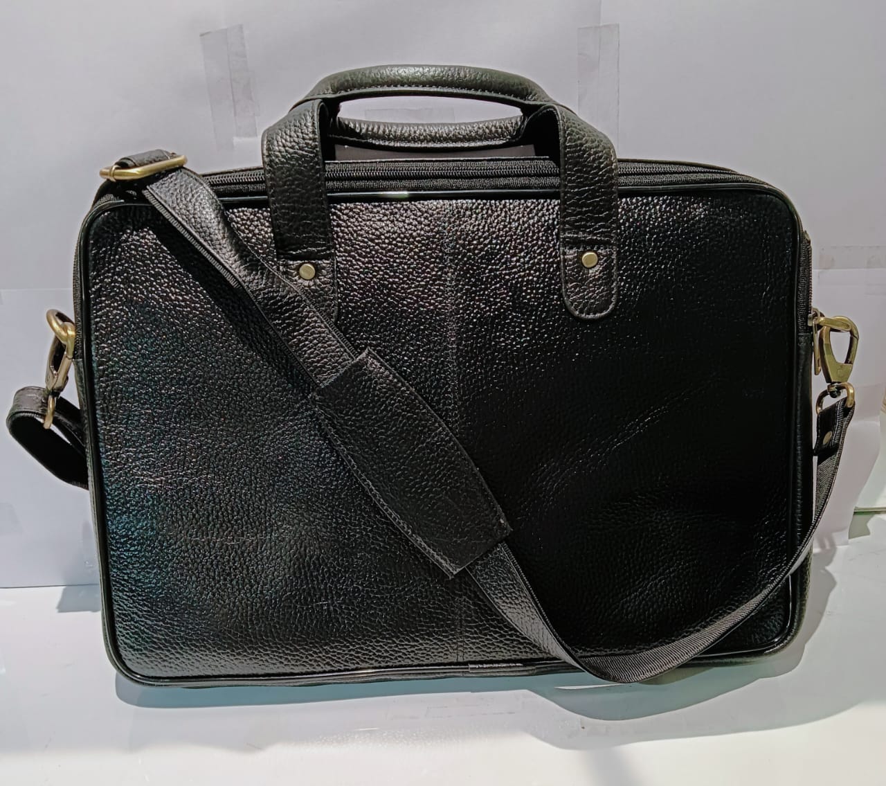 Green Hide Corvek Leather Laptop Bag
