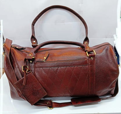 Green Hide Aurex Leather Duffle Bag