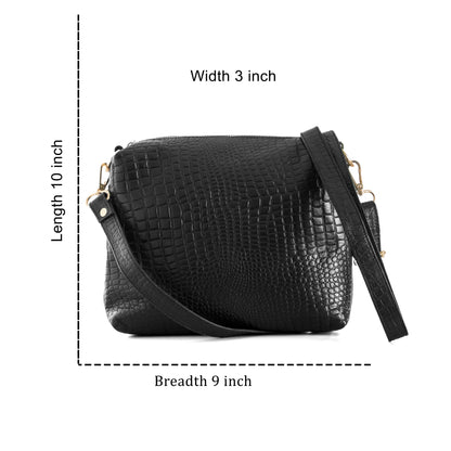 Green Hide Sira Leather Ladies Sling Bag