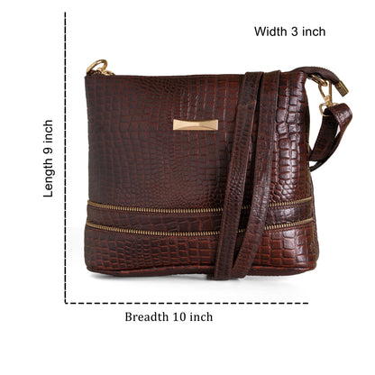 Green Hide Nayara Leather Ladies Sling Bag