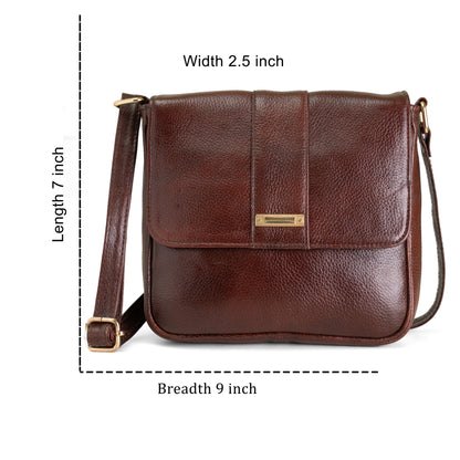 Green Hide Nivriti Leather Ladies Sling Bag