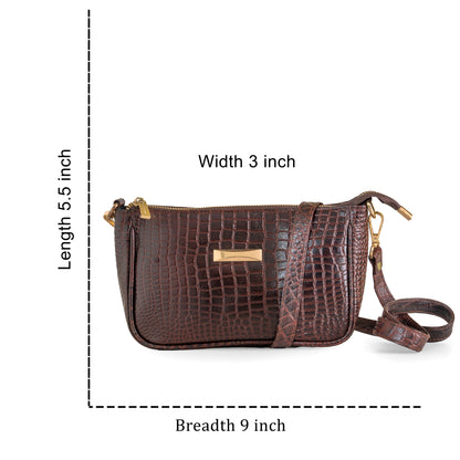 Green Hide Kayra Leather Ladies Sling Bag