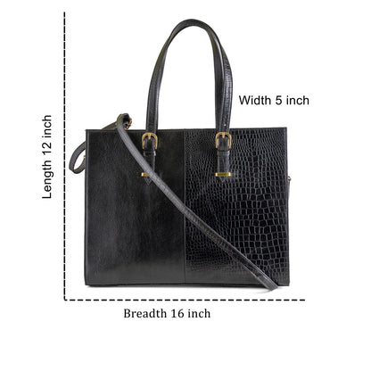 Green Hide Varnica Leather Ladies Bag