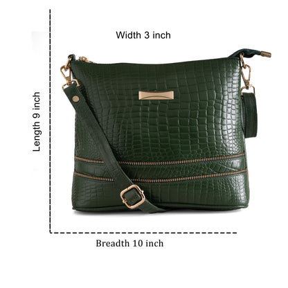 Green Hide Nayara Leather Ladies Sling Bag