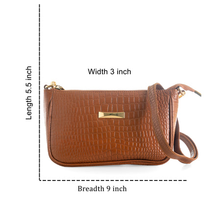 Green Hide Kayra Leather Ladies Sling Bag
