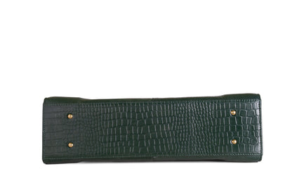 Green Hide Varnica Leather Ladies Bag