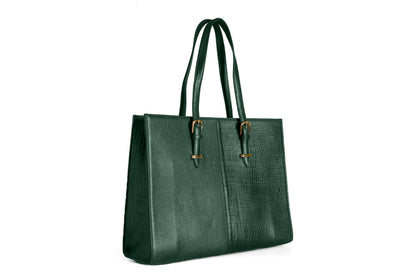 Green Hide Varnica Leather Ladies Bag